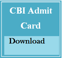 cbi admit card