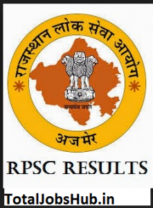 rpsc ras pre exam result
