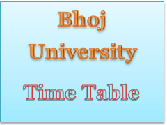 bhoj university time table