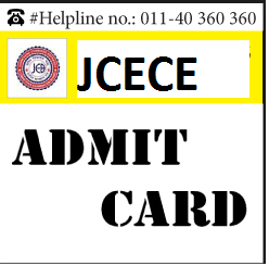 jcece admit card