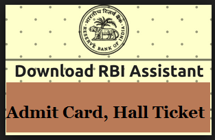 rbi assistant admit card