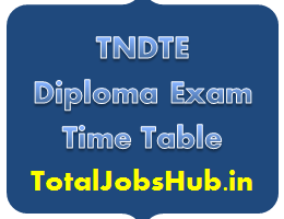TNDTE Diploma Time Table