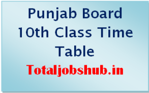 Punjab Board 10th Class Time Table 2020 Pdf PSEB Matric Date Sheet