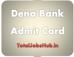 Dena Bank admit card