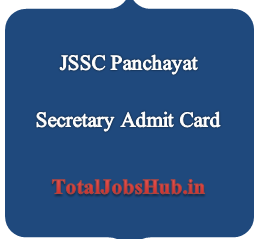 jssc panchayat secretary admit card