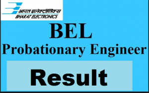 BEL Probationary Engineer Result