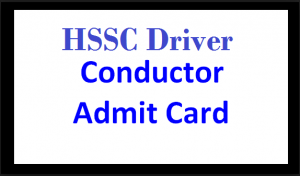 hssc driver admit card