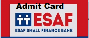 esaf bank so admit card