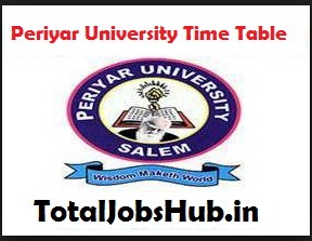 periyar university time table