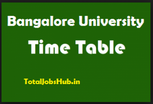Bangalore University time table 2018