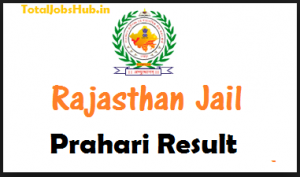 Rajasthan Jail Prahari Result