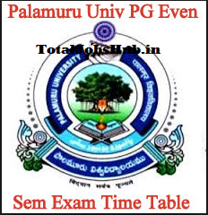 Palamuru University Time Table