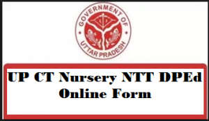 UP CT Nursery NTT DPEd online form
