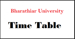 bharathiar university time table