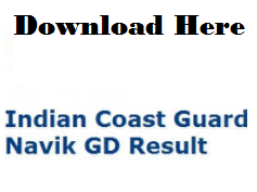 indian coast guard gd result