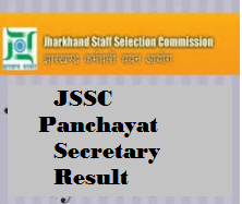 jssc panchayat secretary result