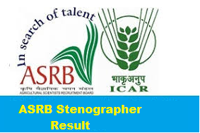 asrb stenographer result 2018