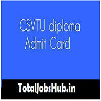 csvtu diploma admit card