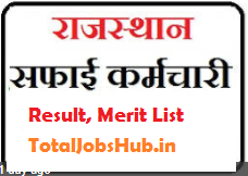 Rajasthan Safai Karamchari Merit List