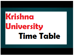 Krishna Universiy Time Table