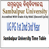 Sambalpur University Time Table