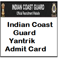 indian coast guard yantrik admit card