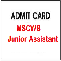 MSCWB Junior Assistant Admit Card