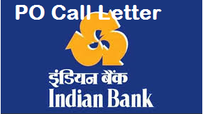 indian bank po admit card