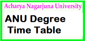 Acharya Nagarjuna University Exam Time table