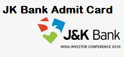 JK Bank Associate Admit Card