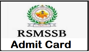 RSMSSB Junior Scientific Assistant Admit Card