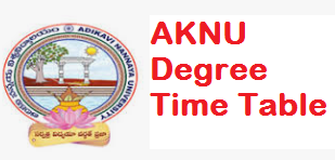 aknu degree exam time table