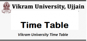 vikram university time table